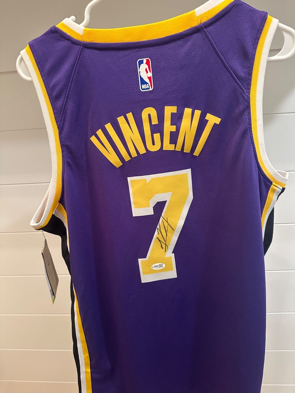 Gabe Vincent Signed Lakers Jordan Jersey – JSA Authenticated – Size 48