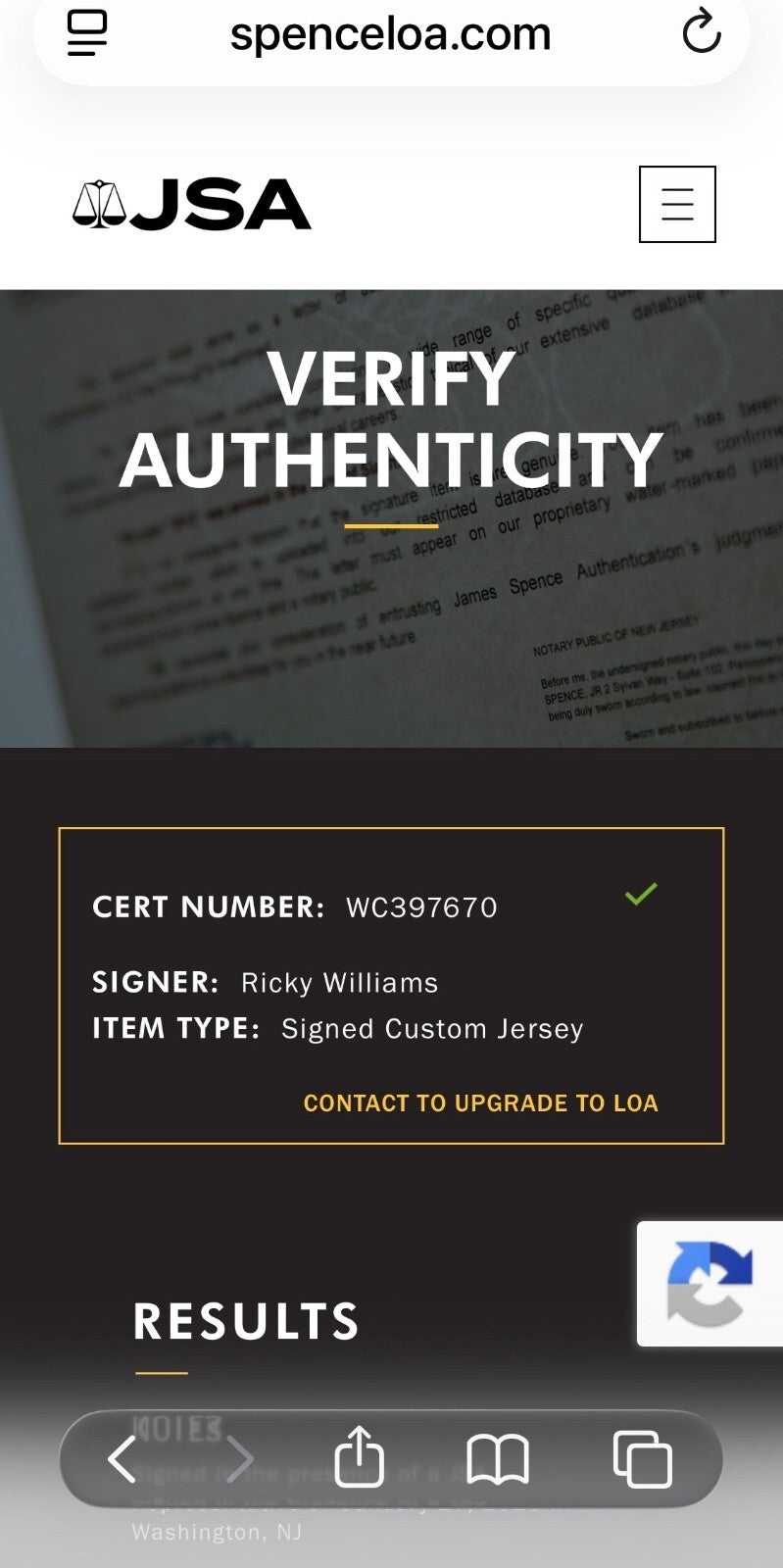 Ricky Williams Signed Baltimore Ravens #34 Jersey – JSA Witnessed