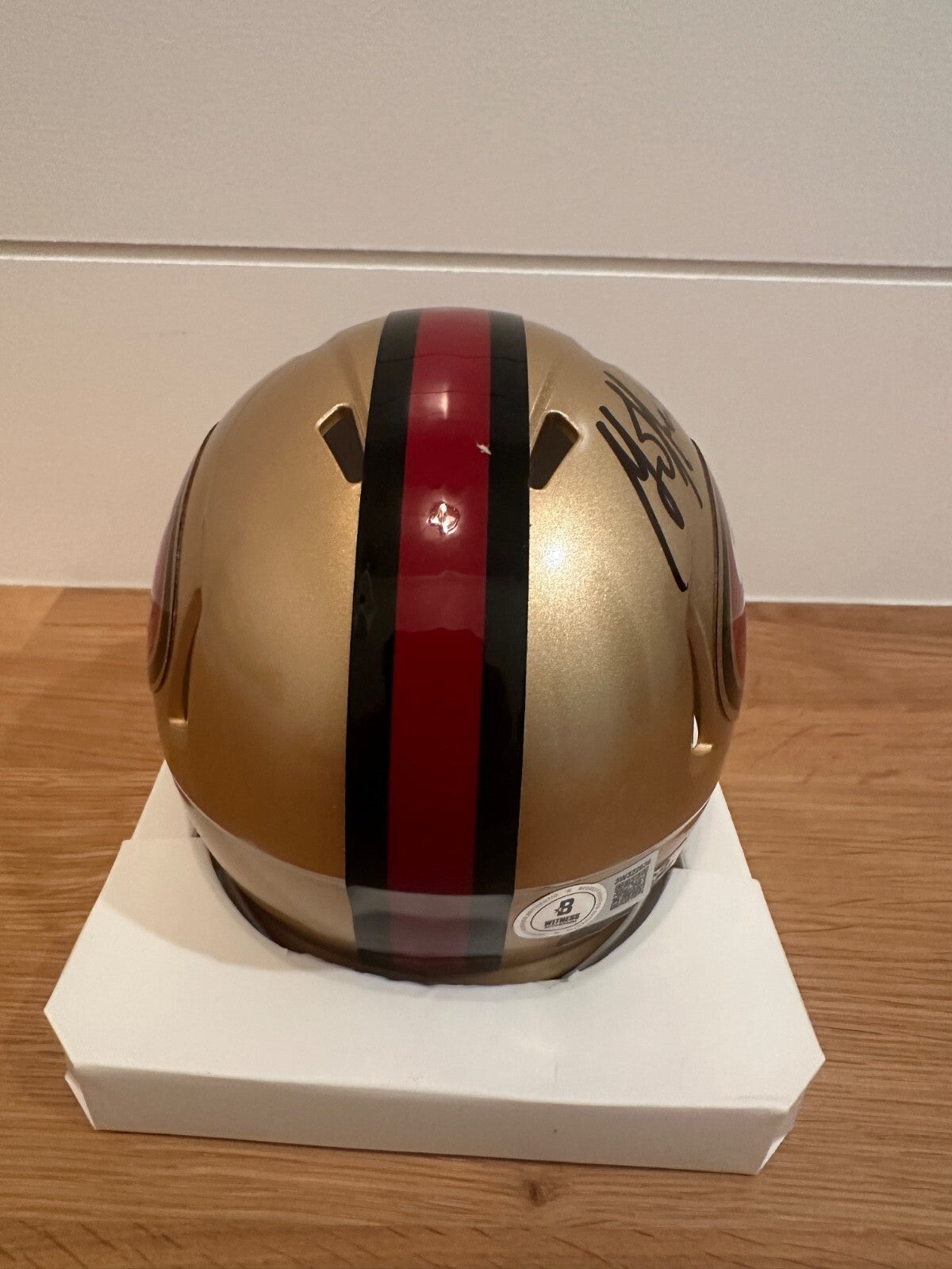 Garrison Hearst Signed 49ers Mini Helmet – Beckett Witnessed
