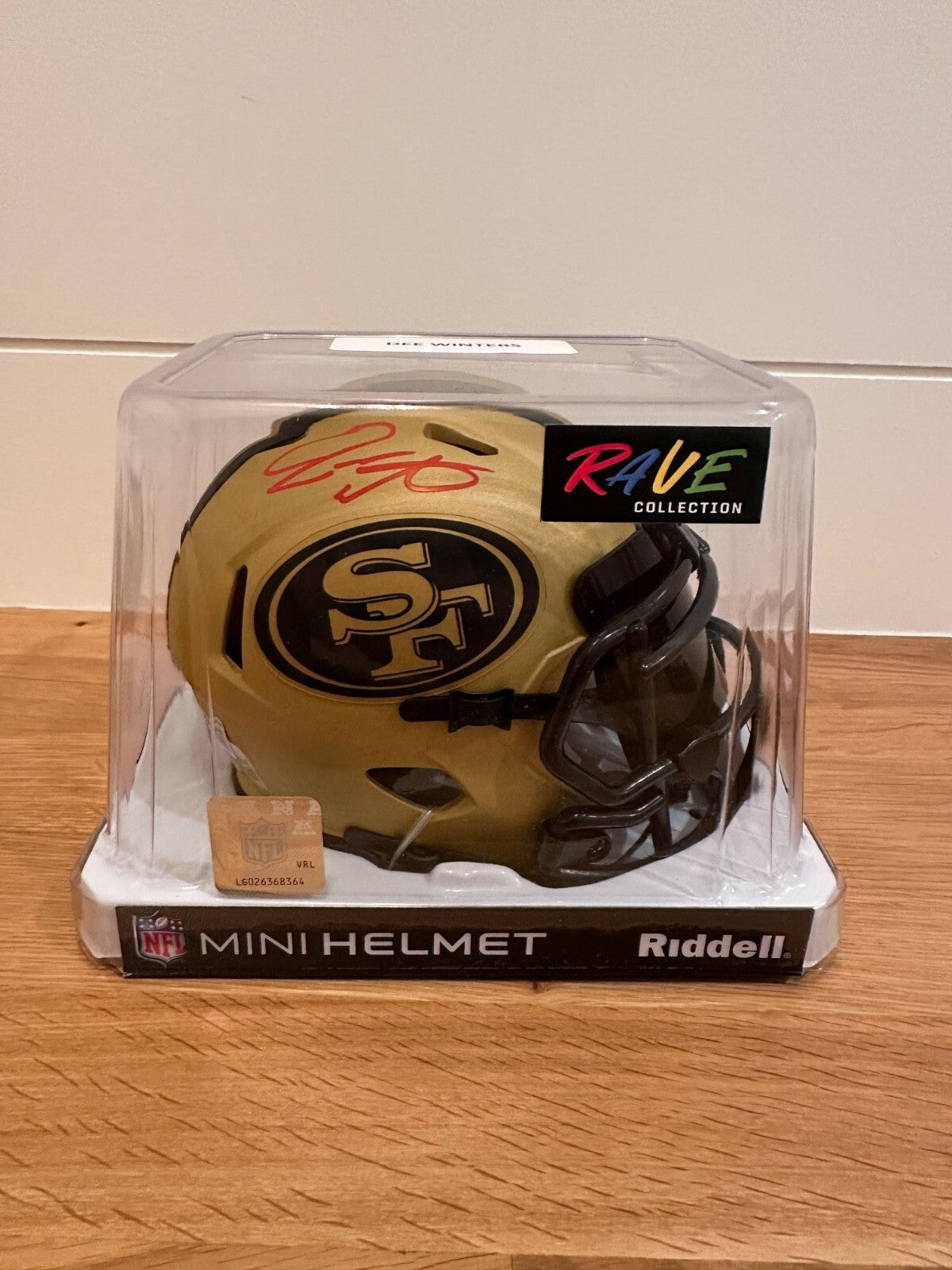 Dee Winters Signed 49ers RAVE Speed Mini Helmet – Beckett Witnessed