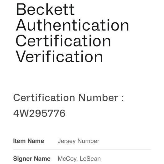 LeSean McCoy Signed Tampa Bay Buccaneers Creamsicle Jersey – Beckett Certified