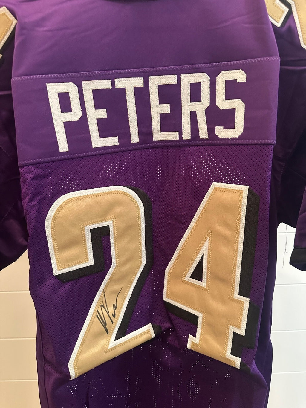 Marcus Peters Signed Baltimore Purple #24 Jersey – JSA Authenticated