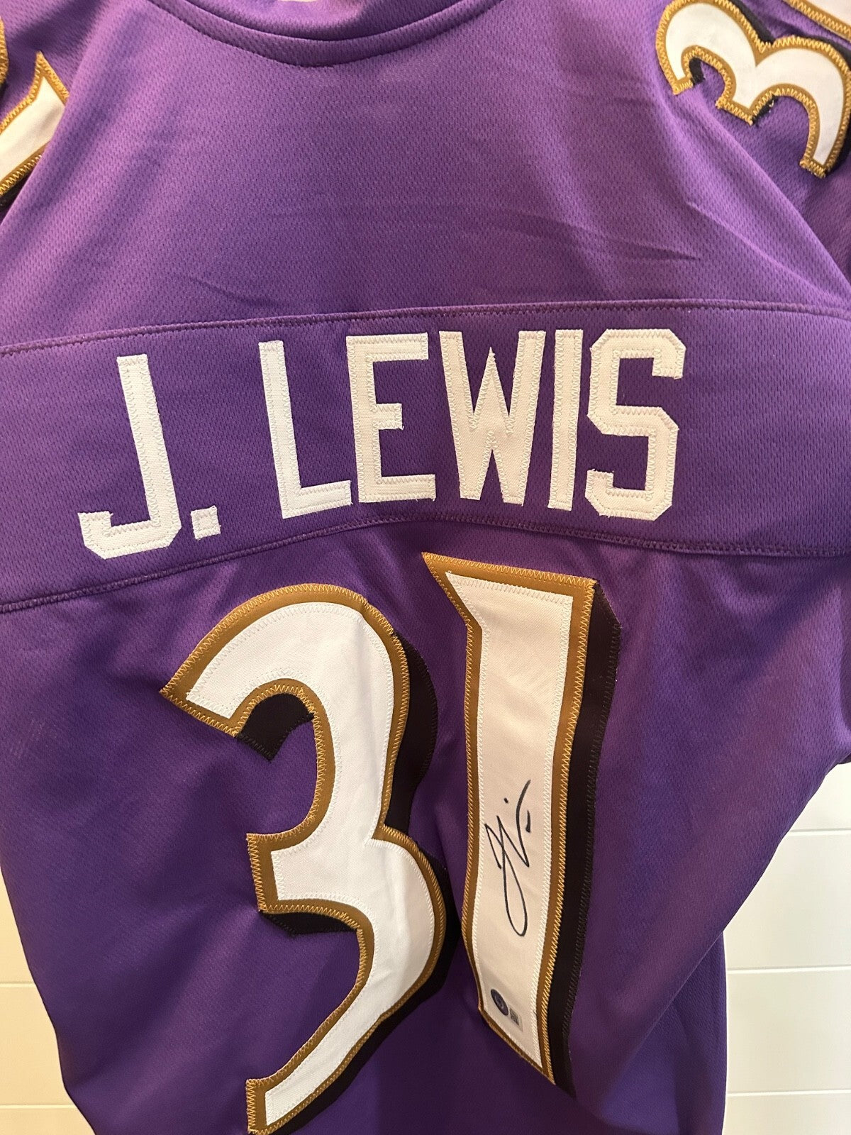 Jamal Lewis Autographed Ravens Purple Jersey – Beckett Witnessed