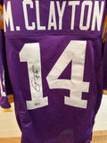 Michael Clayton Signed LSU Tigers #14 Purple Jersey – Beckett Witnessed