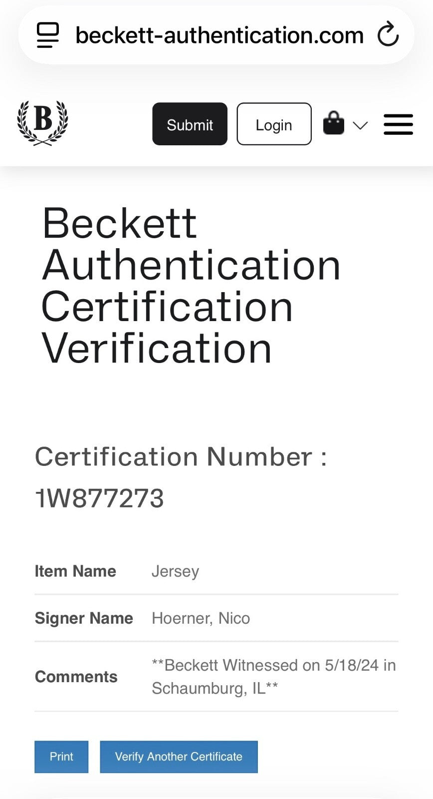 Nico Hoerner Signed Chicago Cubs Wrigleyville Jersey – Beckett Witnessed