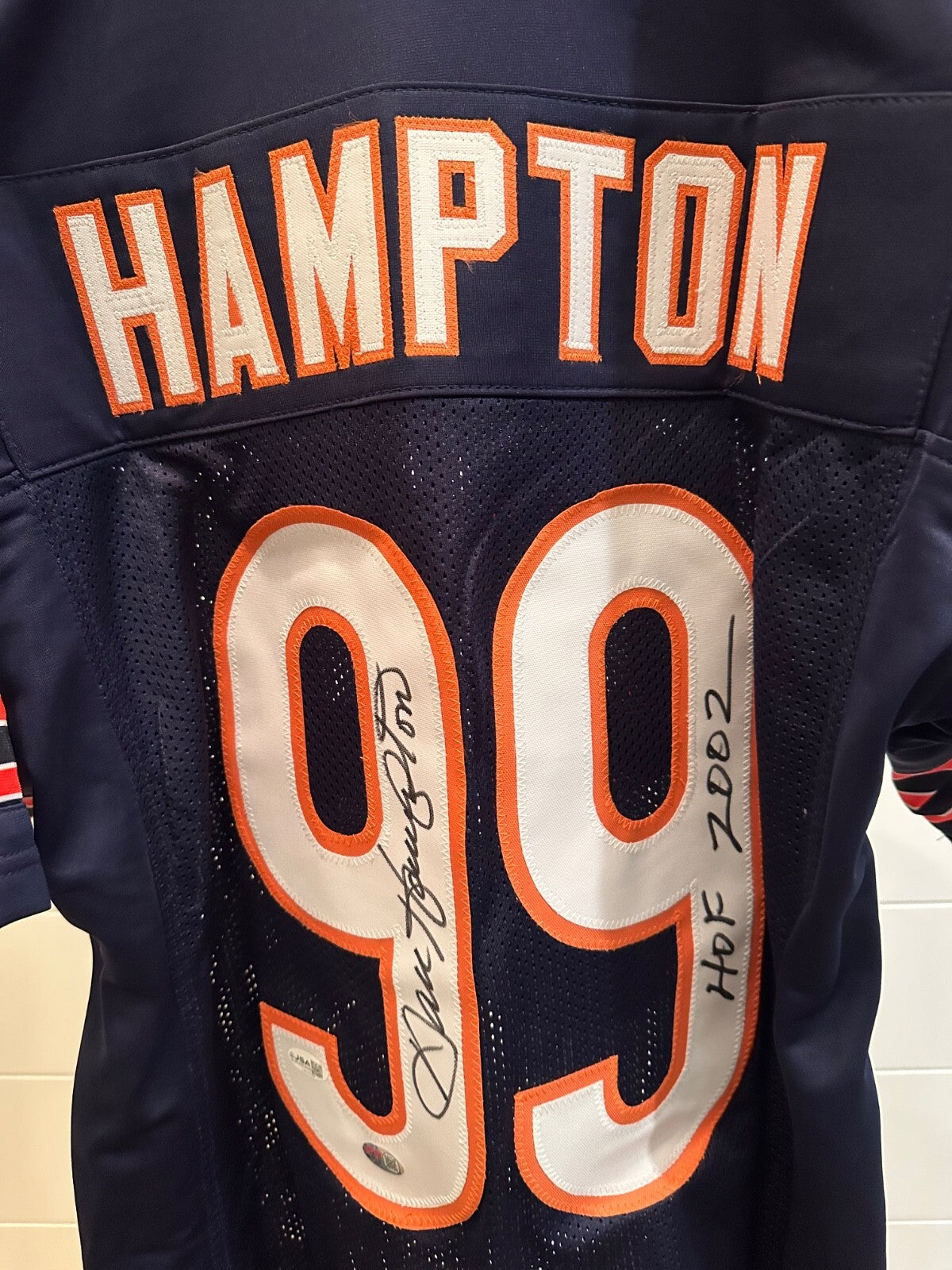 Dan Hampton Signed Chicago Bears #99 Jersey – HOF 2002 – JSA & PIA