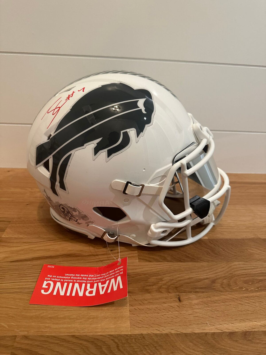 James Cook Signed Buffalo Bills 2024 Salute to Service FullSize Authentic Helmet
