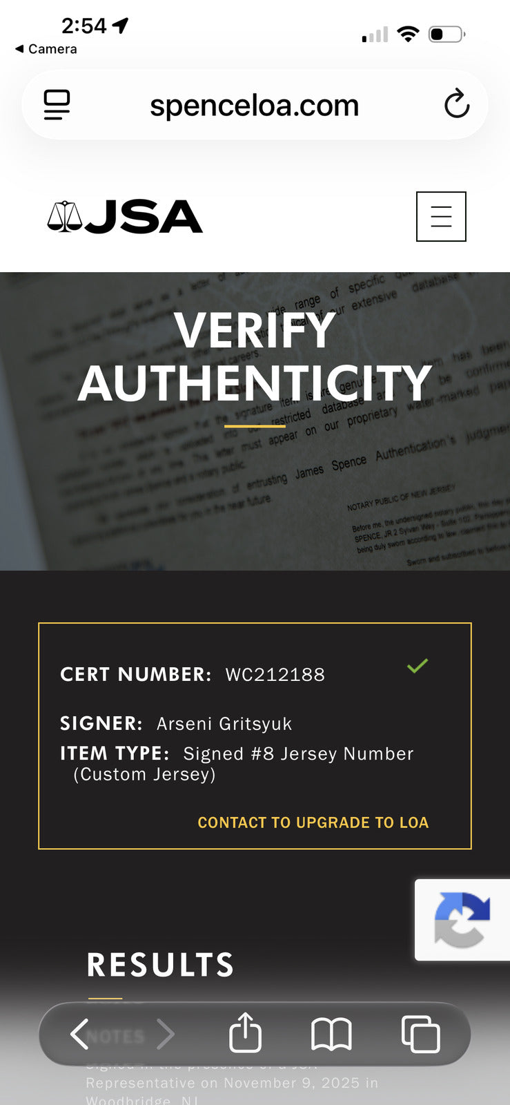 Arseny Gritsyuk Signed New Jersey Devils #81 Jersey – JSA Witnessed