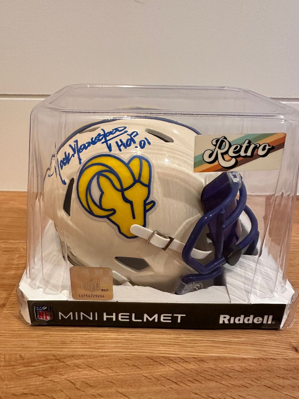 Jack Youngblood Signed Los Angeles Rams Retro Mini Helmet JSA COA HOF 01