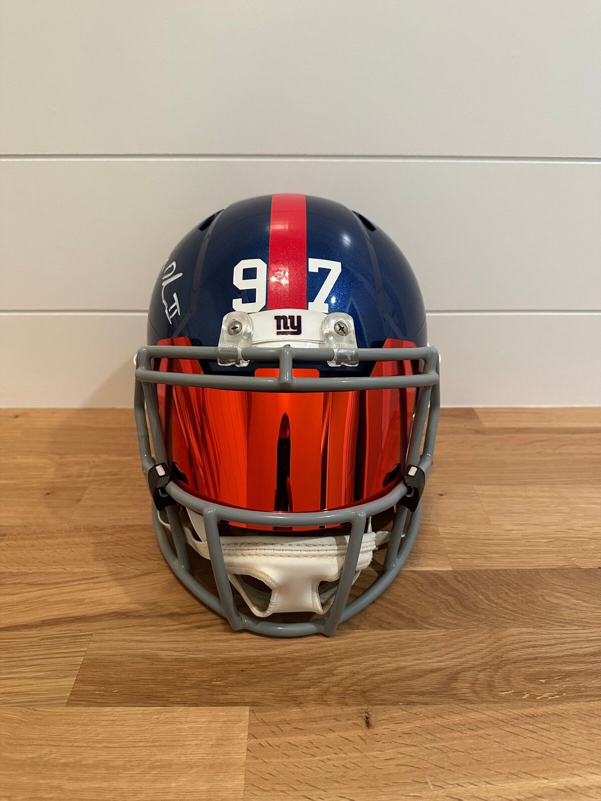 Dexter Lawrence Signed New York Giants Full-Size Riddell Replica Helmet –