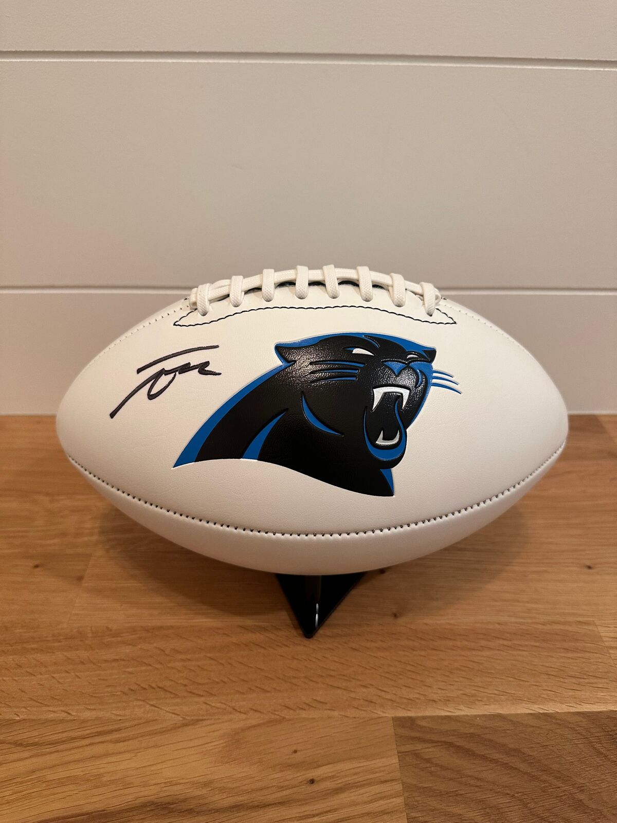 Tetairoa McMillan Signed Carolina Panthers White Panel Football – Fanatics