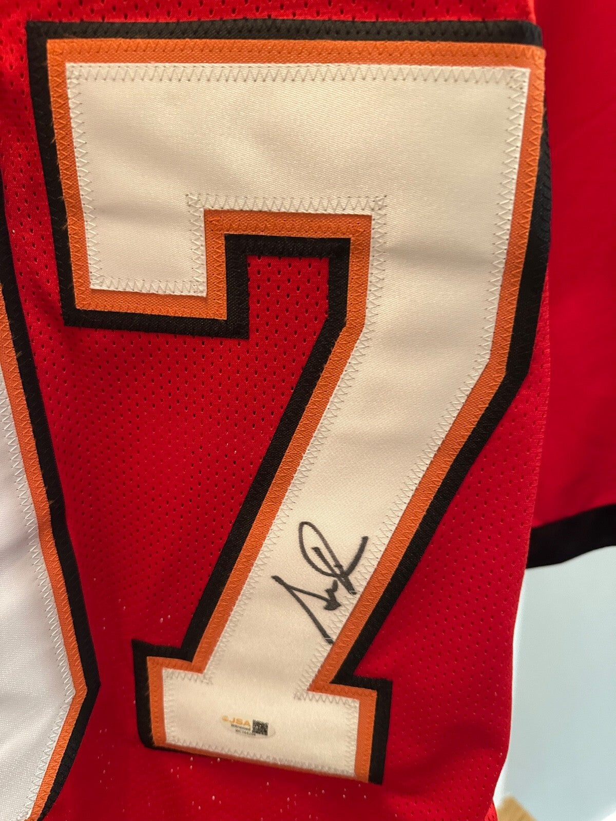 Simeon Rice Signed Buccaneers #97 Red Jersey – JSA Witnessed
