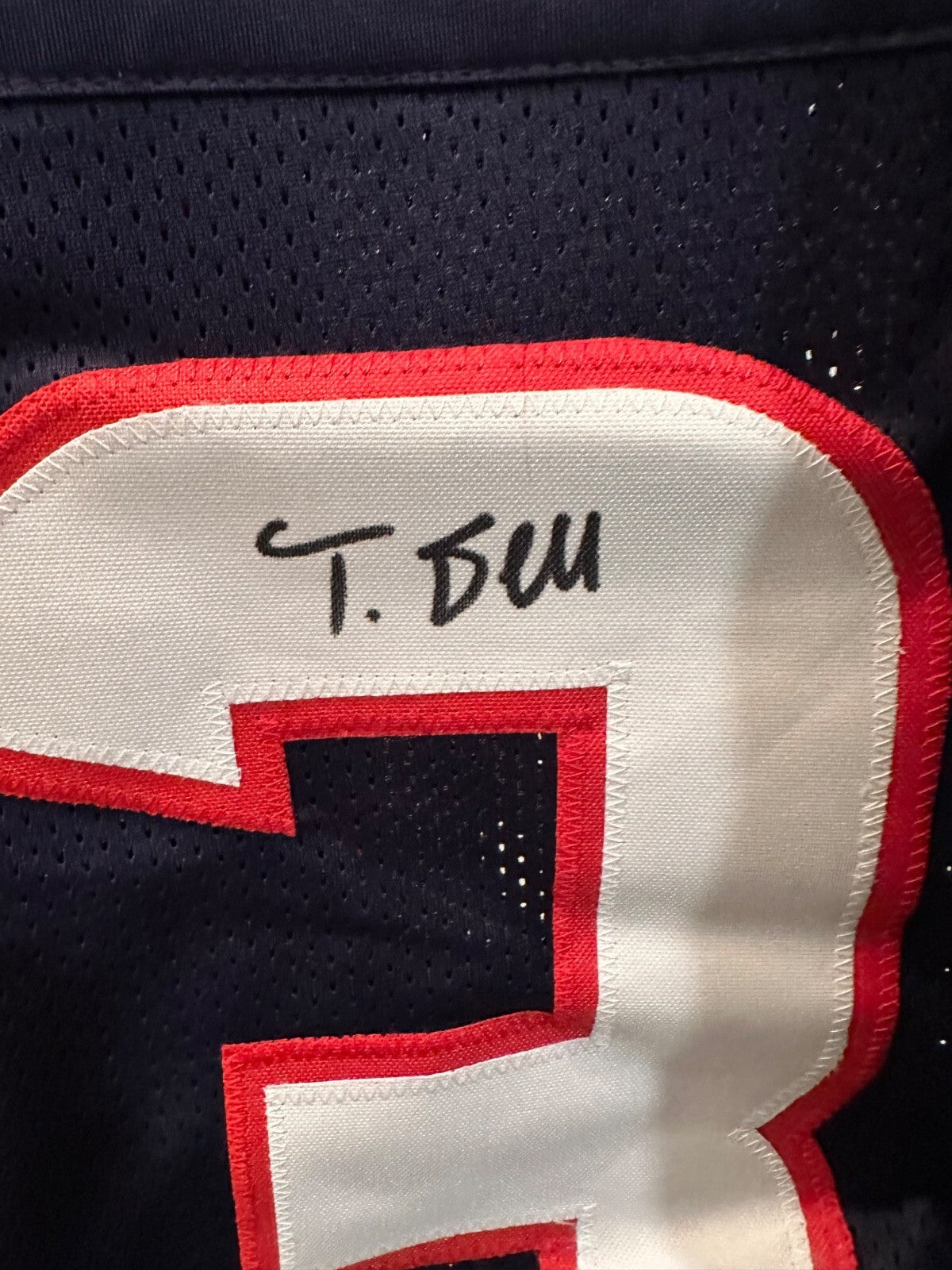 Tank Dell Signed Houston Texans #3 Jersey – Beckett Witnessed