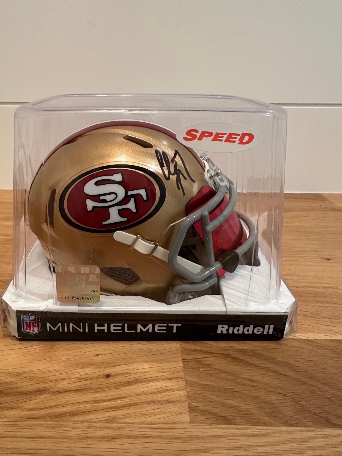 Christian McCaffrey Signed 49ers Riddell Speed Mini Helmet – JSA Authenticated
