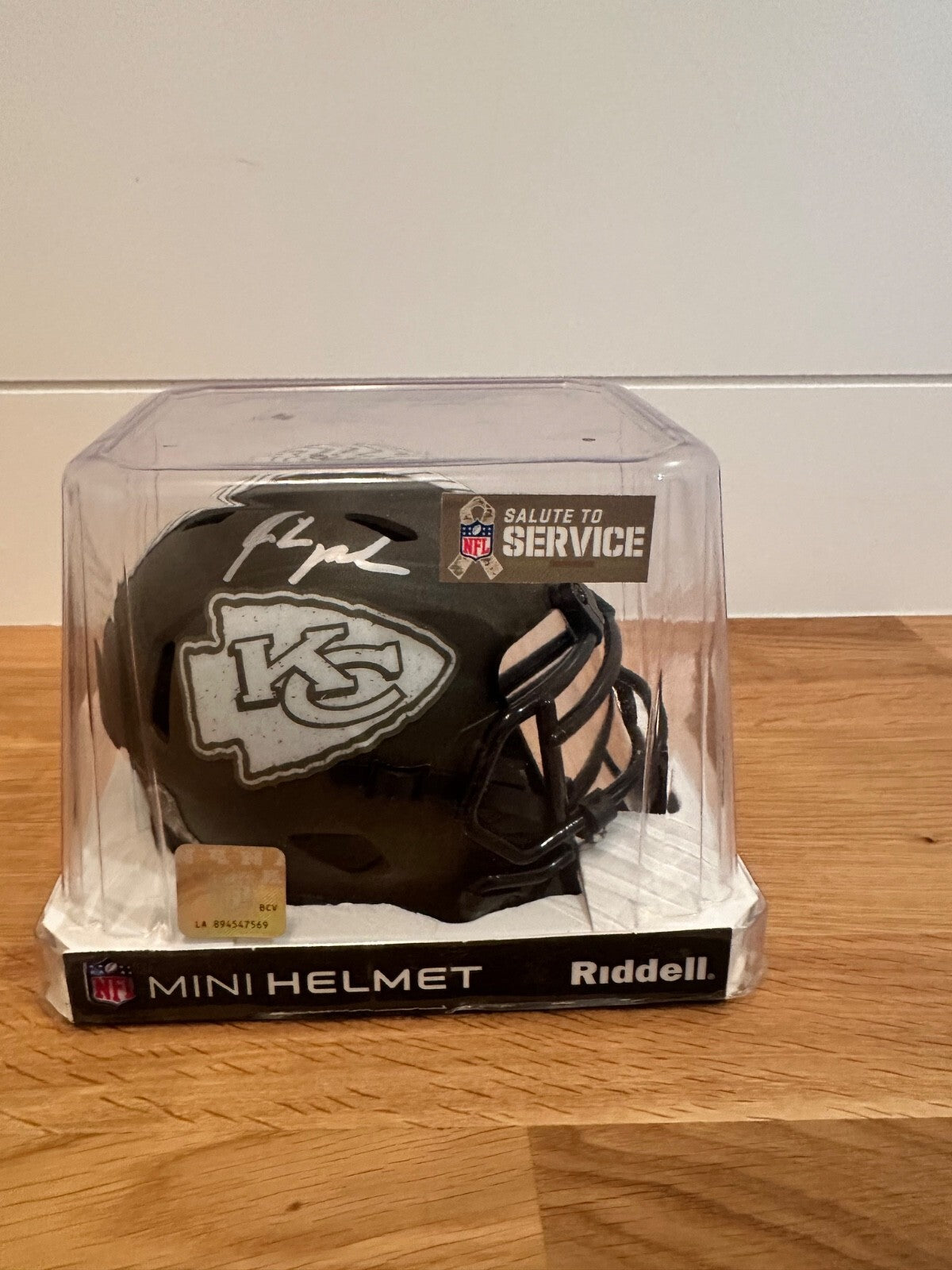 Isiah Pacheco Signed Chiefs Salute to Service Mini Helmet – Witness Authenticate