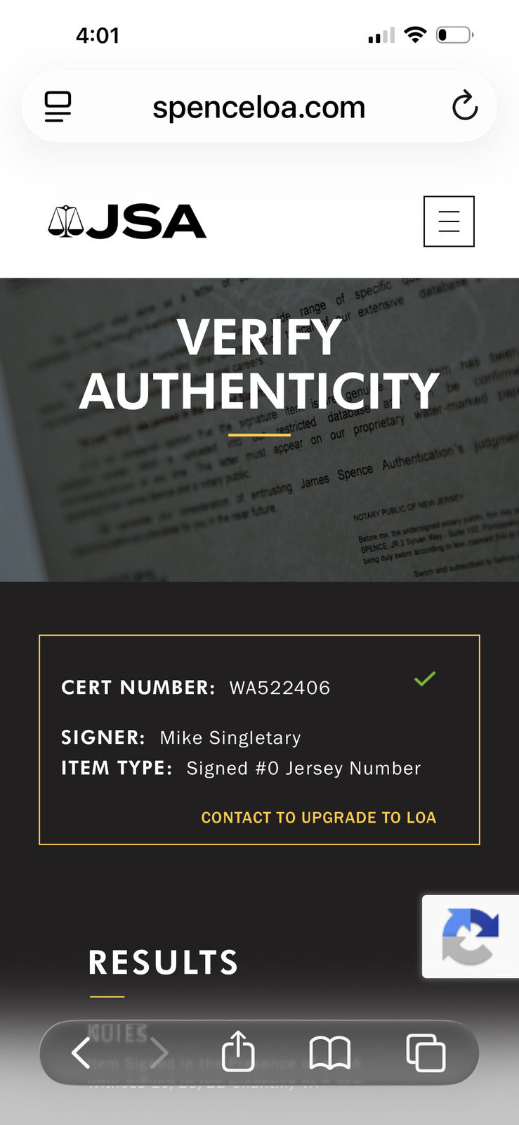 Mike Singletary Autographed Chicago Bears #50 Stat Jersey – JSA Authenticated