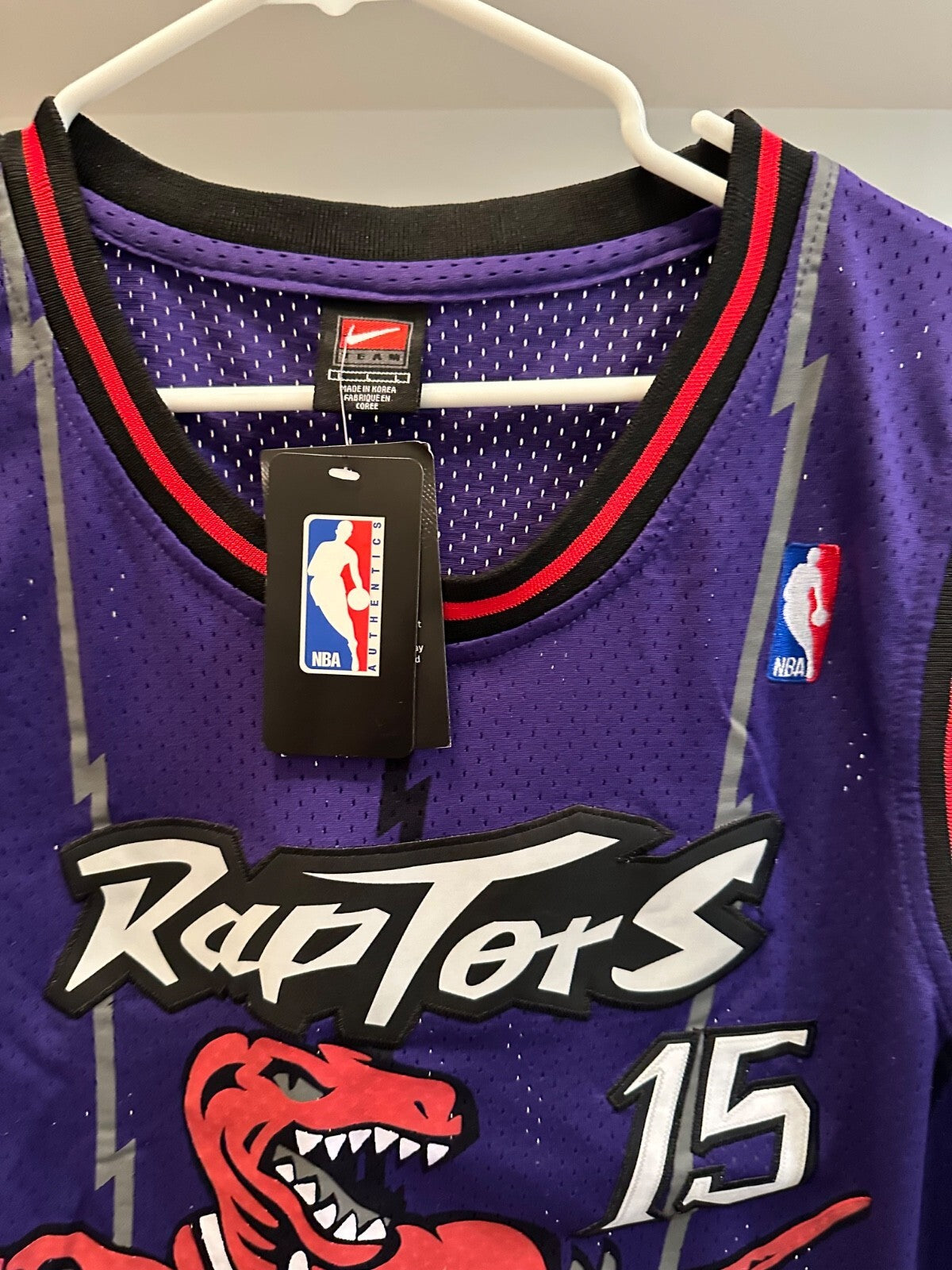 Vintage Vince Carter Raptors Nike Authentic Jersey L +2 NWT