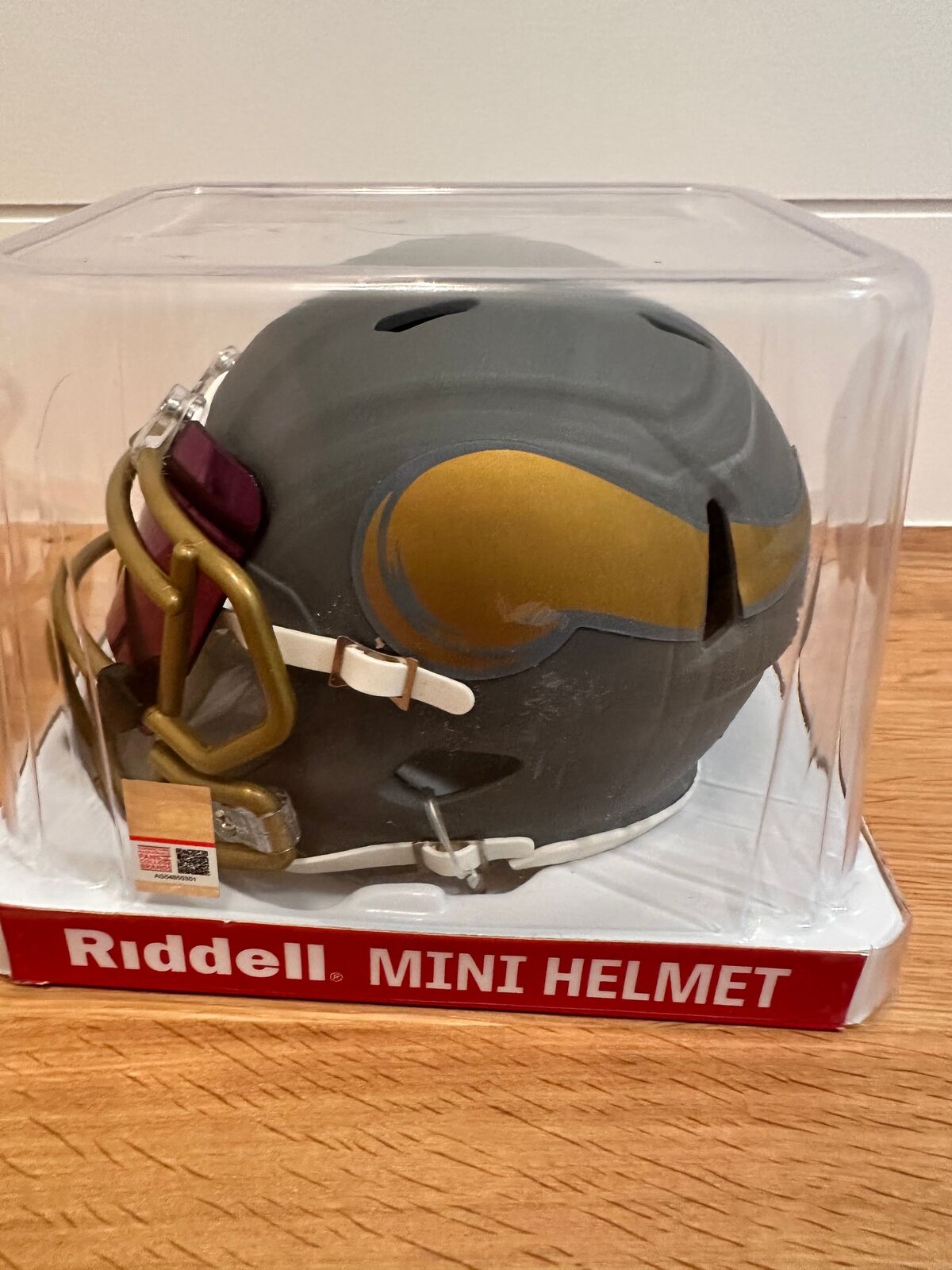 Paul Krause Signed Minnesota Vikings Slate Riddell Speed Mini Helmet — HOF 98