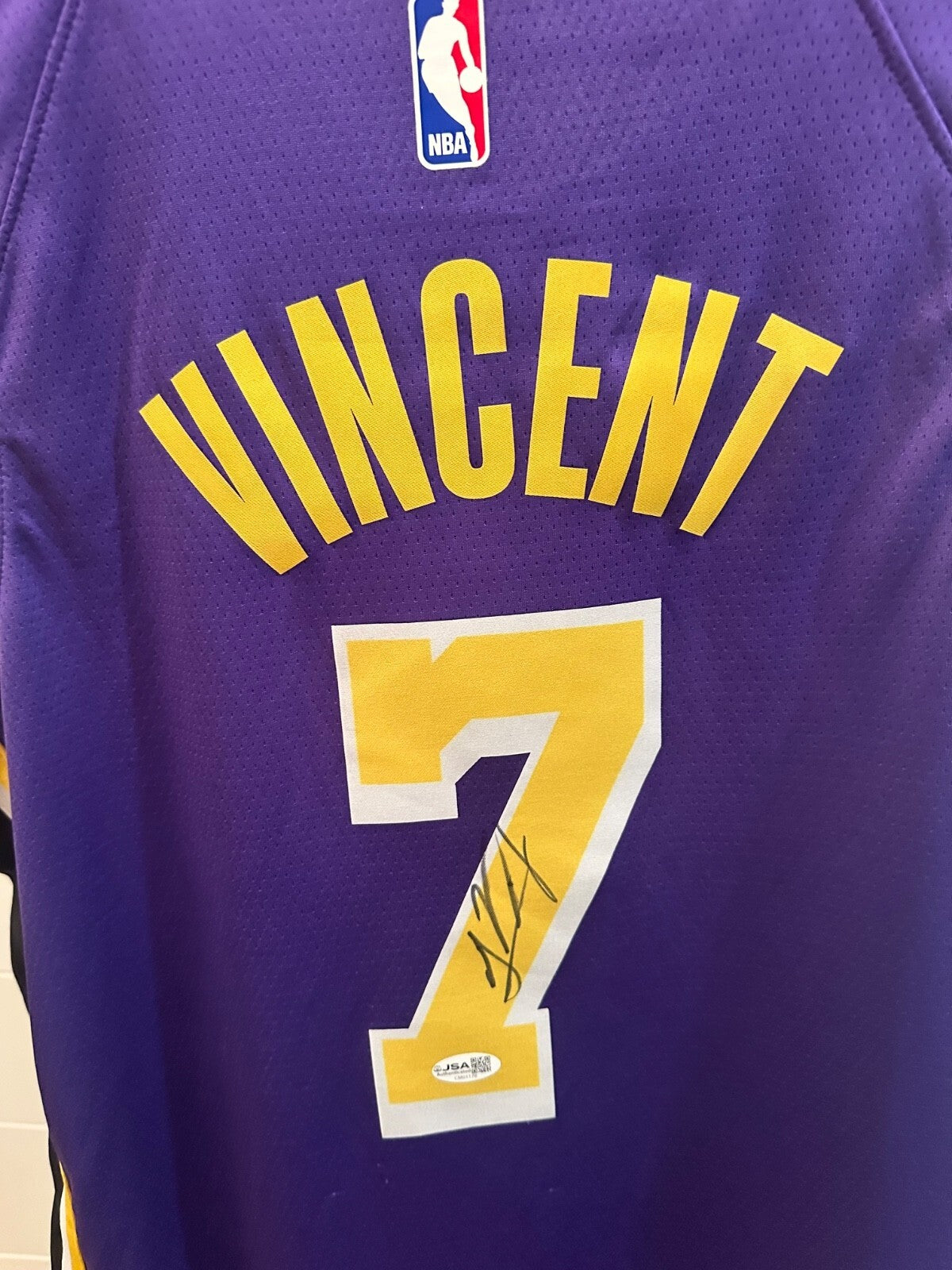 Gabe Vincent Signed Lakers Jordan Jersey – JSA Authenticated – Size 48