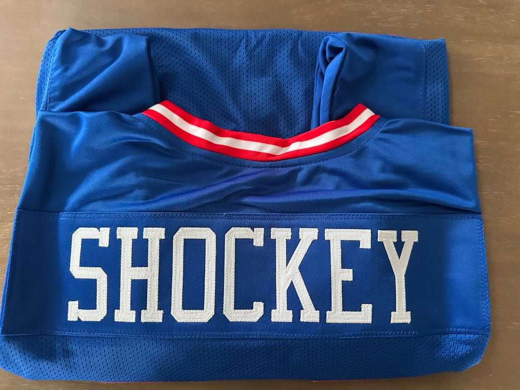 Jeremy Shockey Signed New York Giants Throwback Jersey – Leaf Witnessed COA