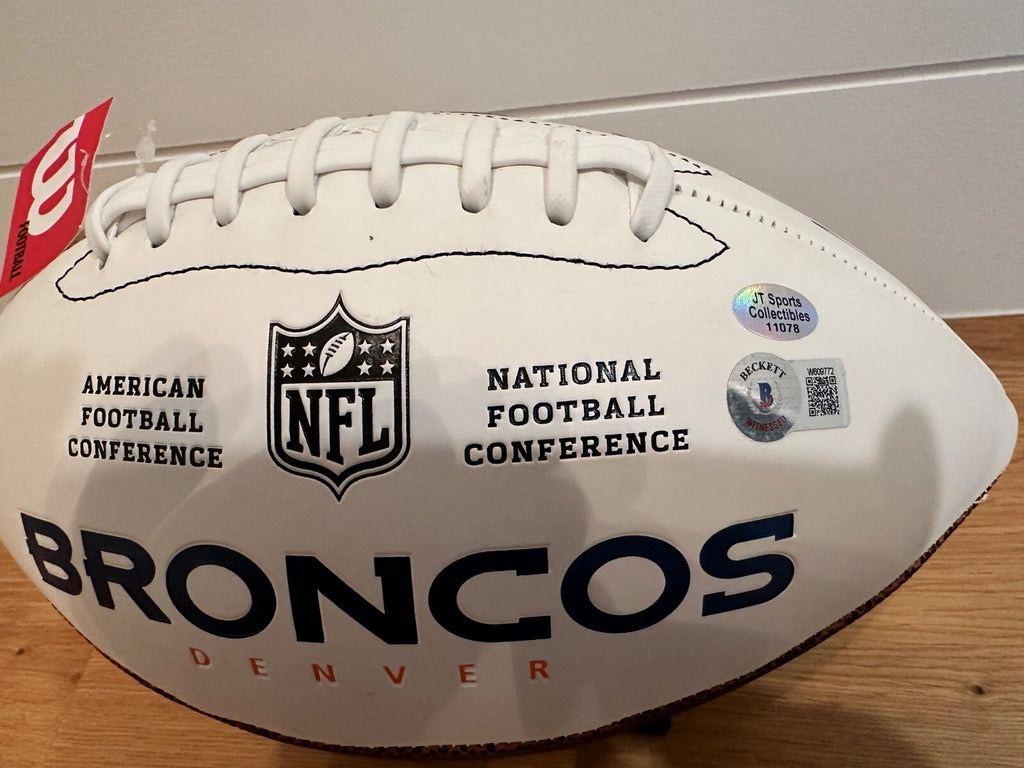 Jerry Jeudy Signed Denver Broncos Logo Football – Beckett Witness COA