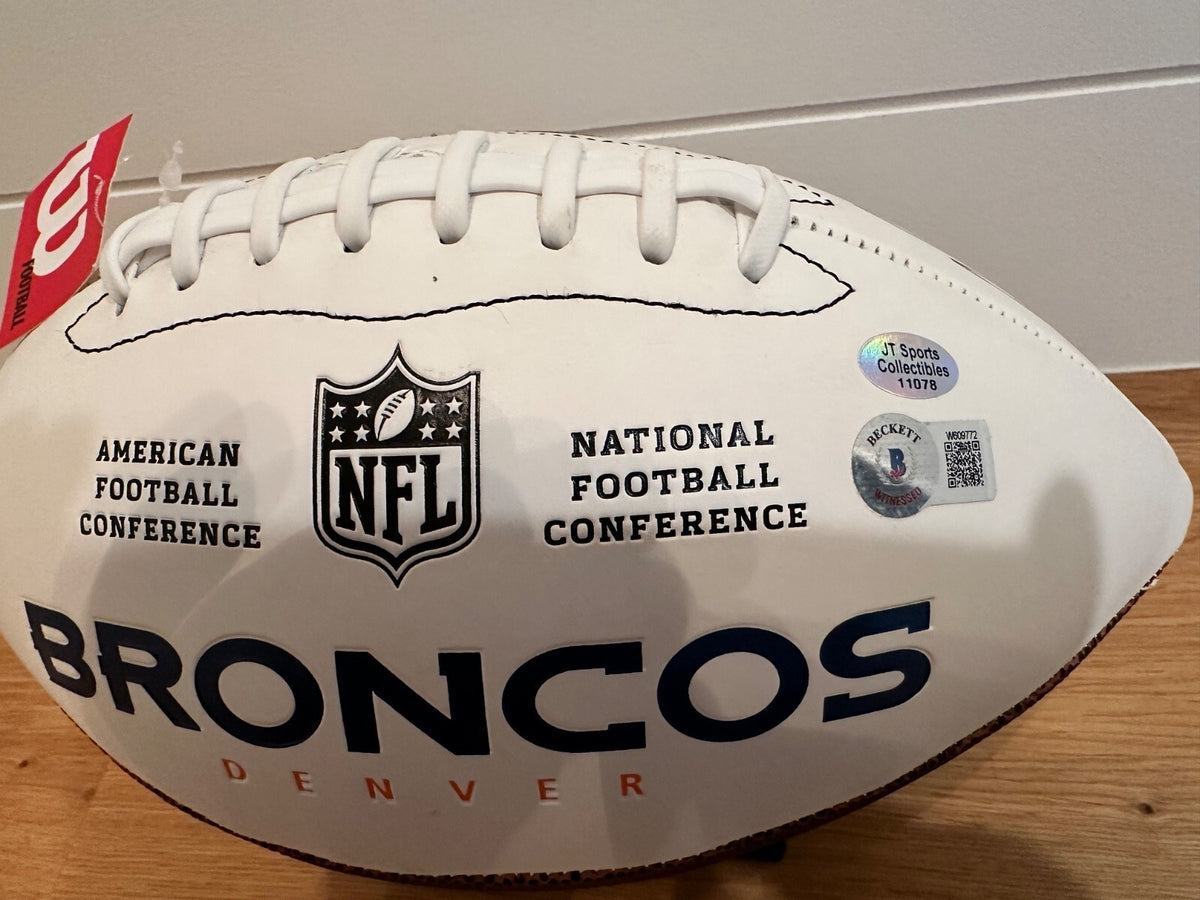 Jerry Jeudy Signed Denver Broncos Logo Football – Beckett Witness COA