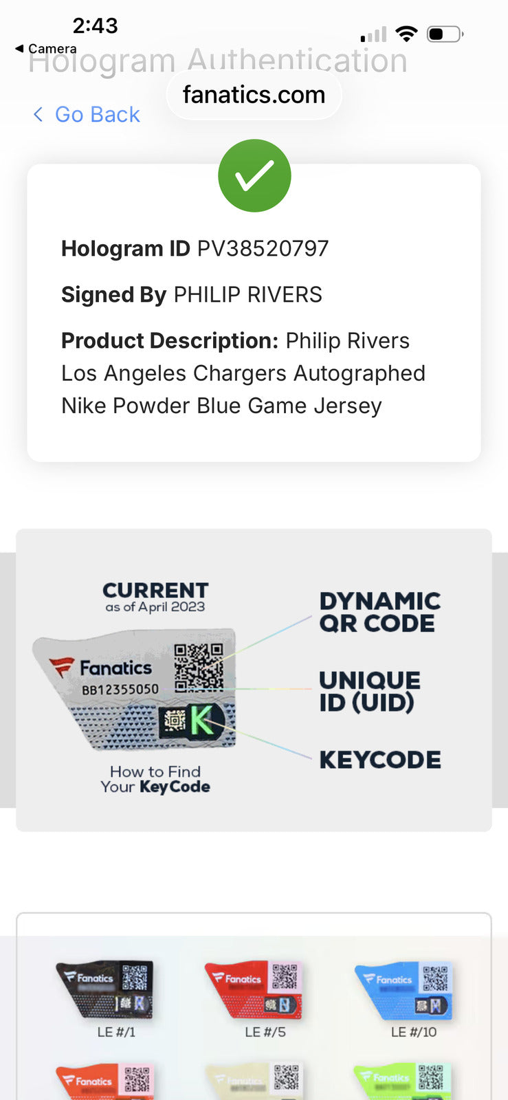 Philip Rivers Signed Los Angeles Chargers Nike Powder Blue Jersey – Fanatics