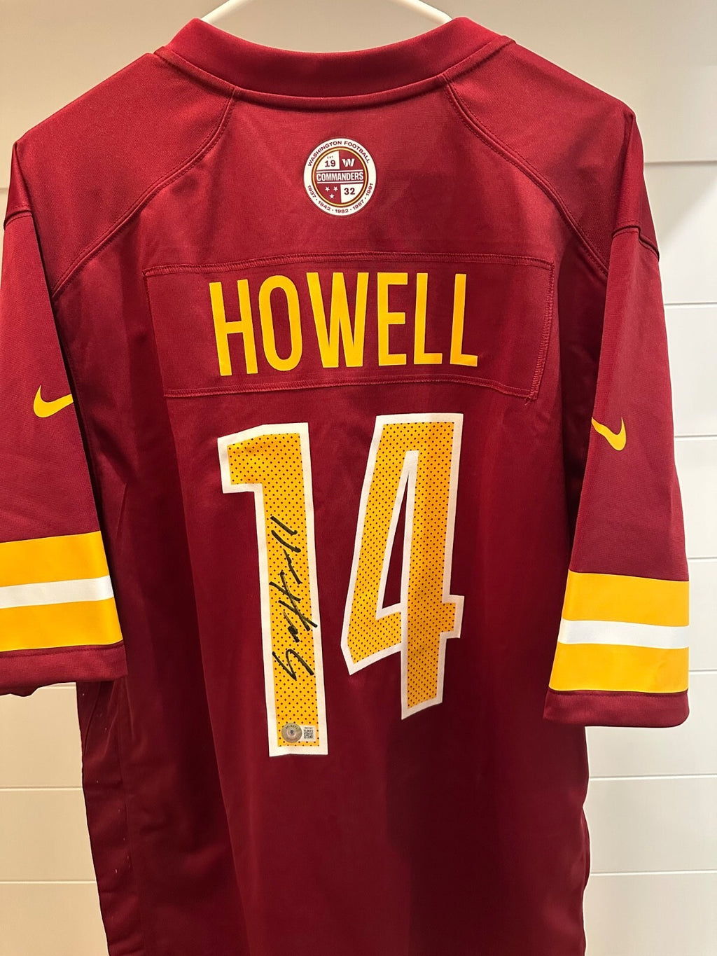 Sam Howell Signed Washington Commanders Nike Jersey – Beckett Witnessed – XL