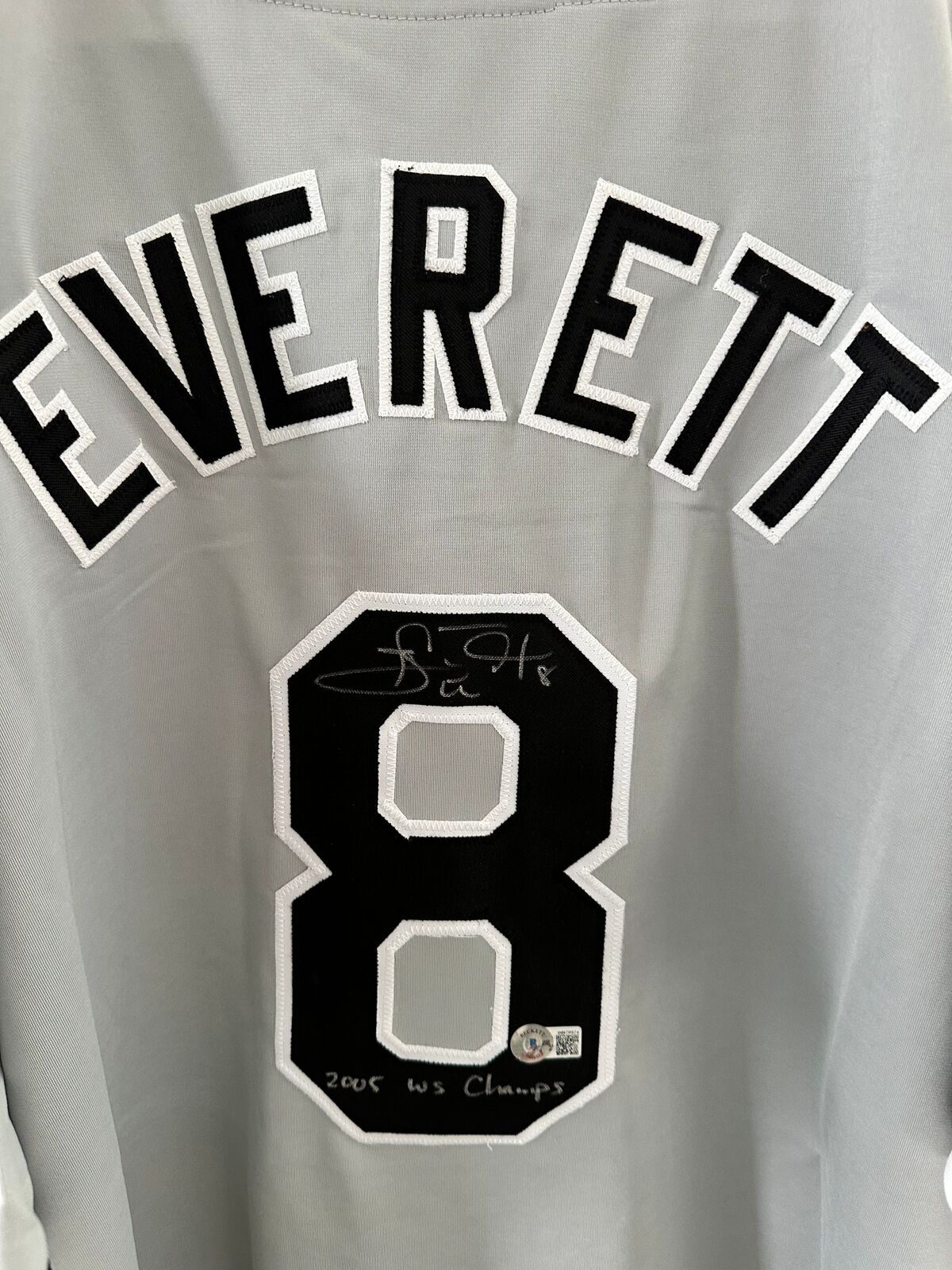 Carl Everett Signed Chicago White Sox Jersey – Beckett – 2005 WS Champs