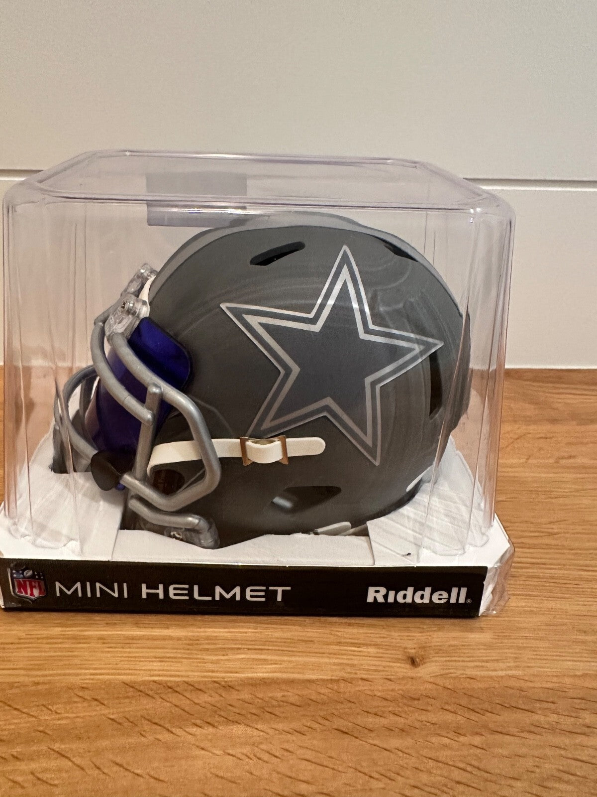 JSA Certified Drew Pearson Signed Dallas Cowboys Slate Riddell Mini Helmet