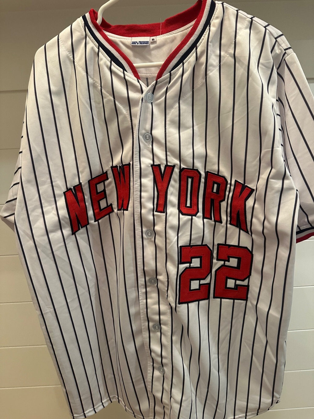 Juan Soto Signed New York Pinstripe Jersey #22 – JSA Witnessed – Size XL