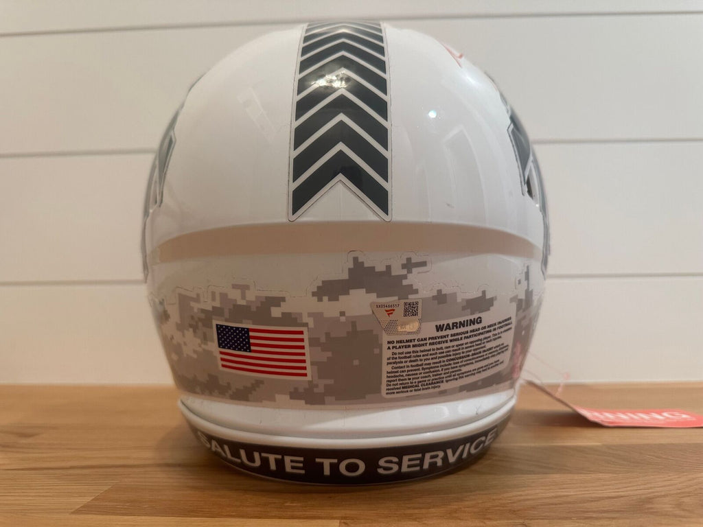 James Cook Signed Buffalo Bills 2024 Salute to Service FullSize Authentic Helmet
