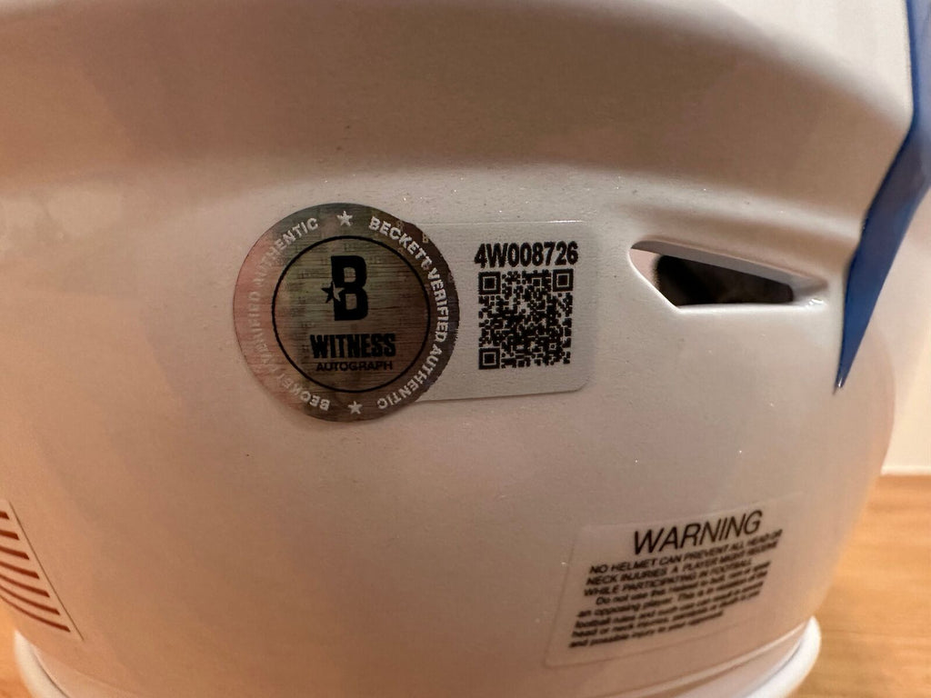 Ladd McConkey Signed Chargers Riddell SpeedFlex MIDI Helmet – Beckett Witnessed