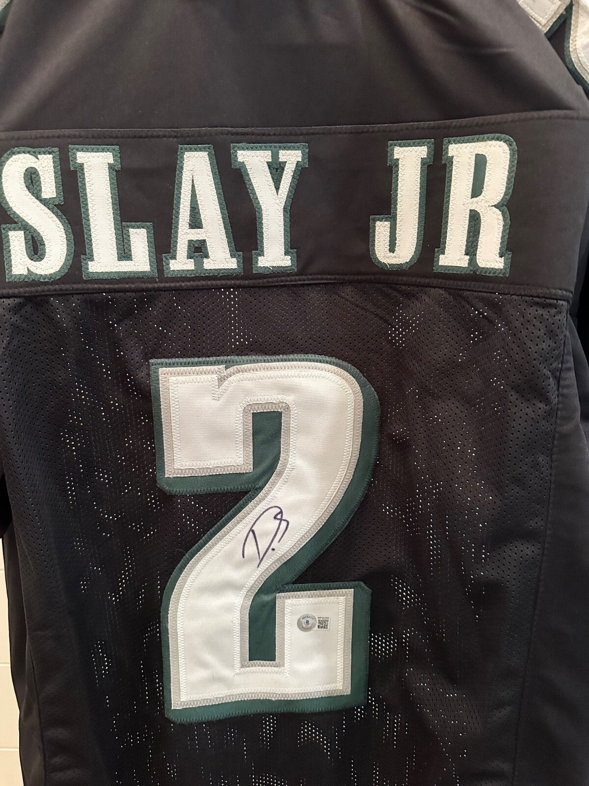 Darius Slay Jr. Signed Philadelphia Eagles Black Jersey – Beckett Witnessed