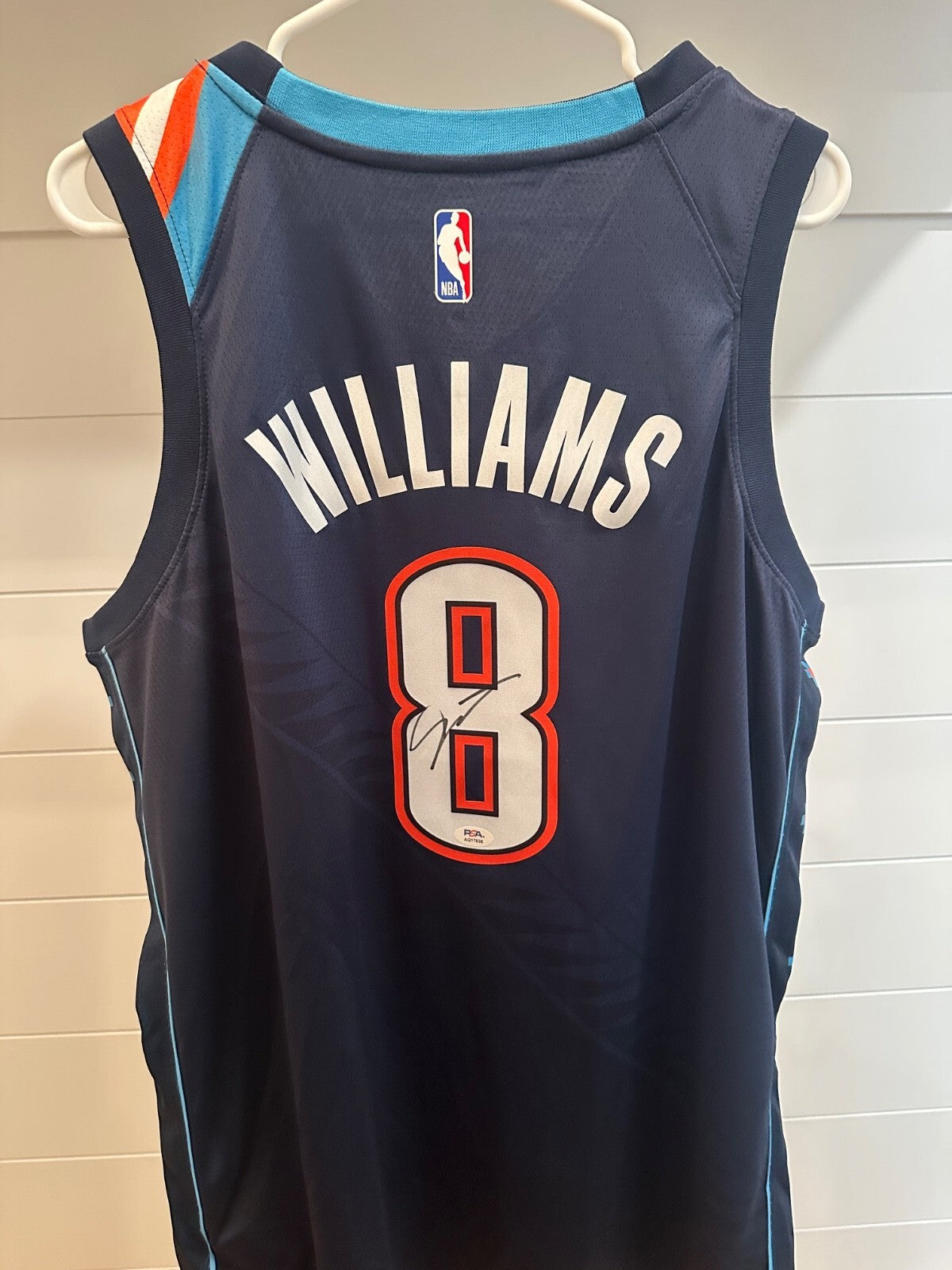 Jalen Williams Signed OKC Thunder Nike City Edition Jersey – PSA