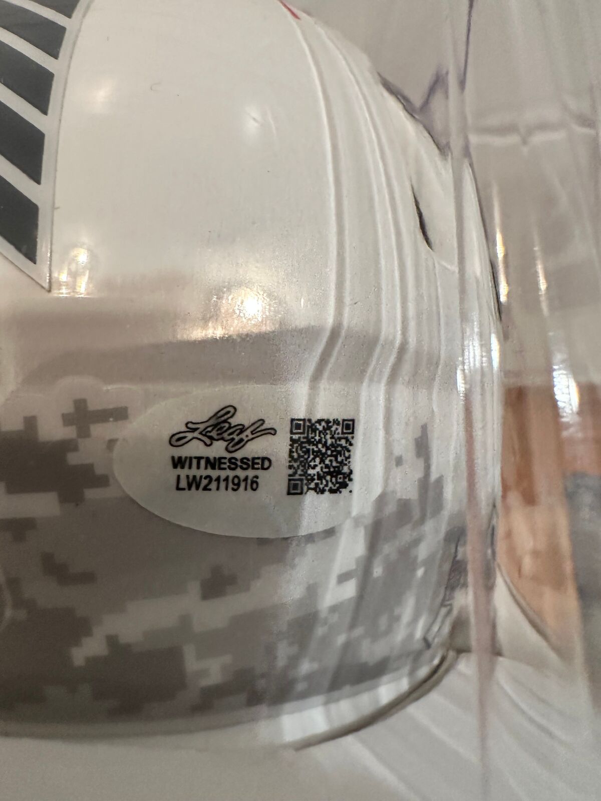 Antrel Rolle Signed NY Giants Salute to Service Mini Helmet — Leaf COA