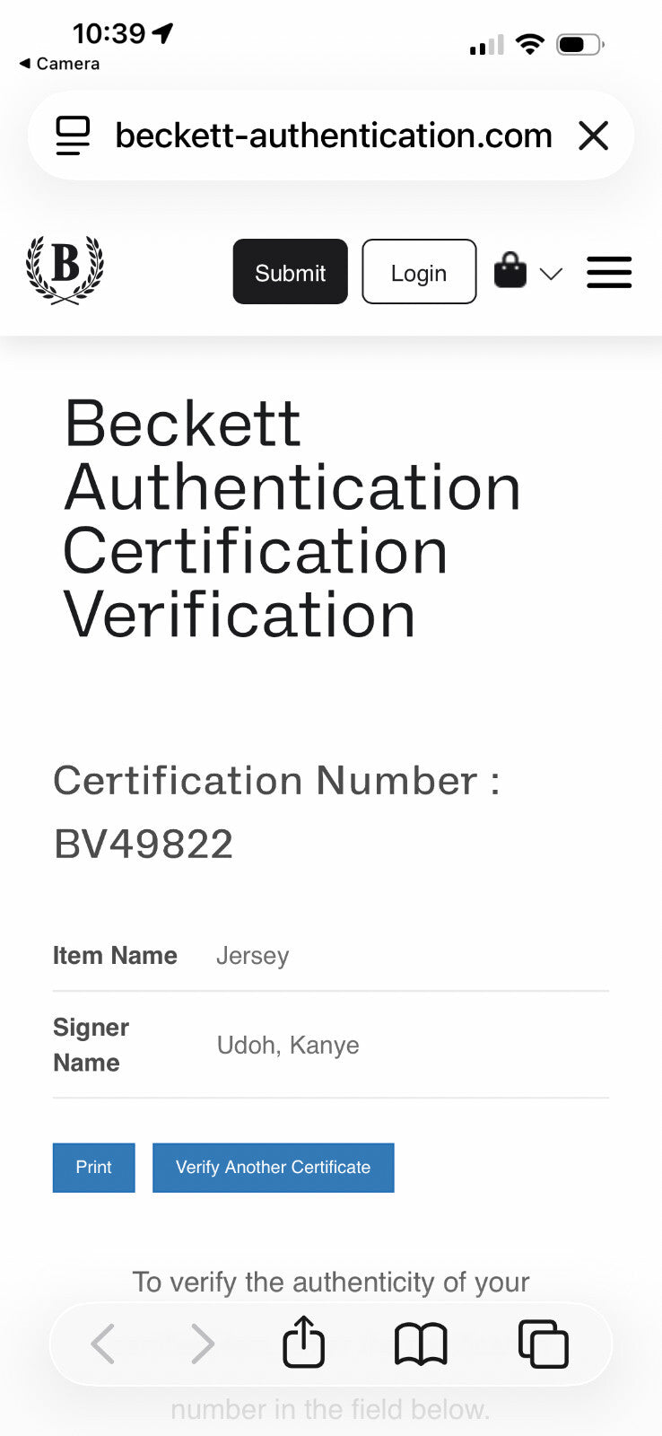 Kanye Udoh Signed Arizona State #6 Jersey – Beckett Authenticated