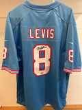 Will Levis Autographed Tennessee Titans Oilers Throwback Nike Elite #8 Jersey