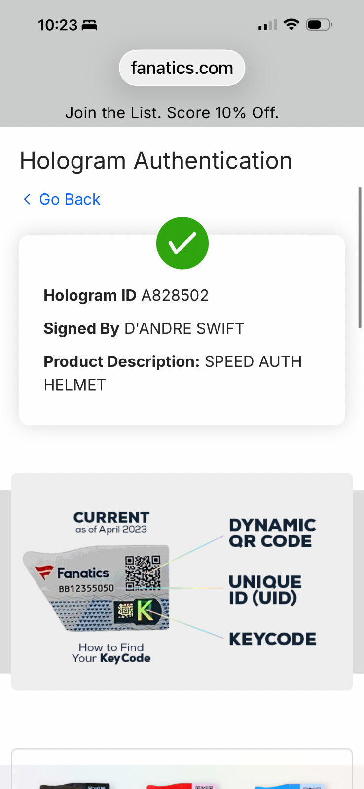 D’Andre Swift Signed Detroit Lions Full-Size Authentic Helmet – Fanatics