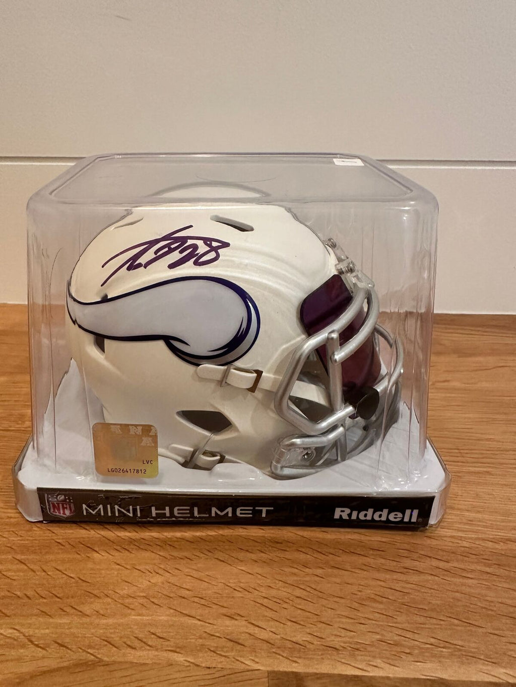 Adrian Peterson Signed Vikings White Mini Helmet — JSA Authenticated