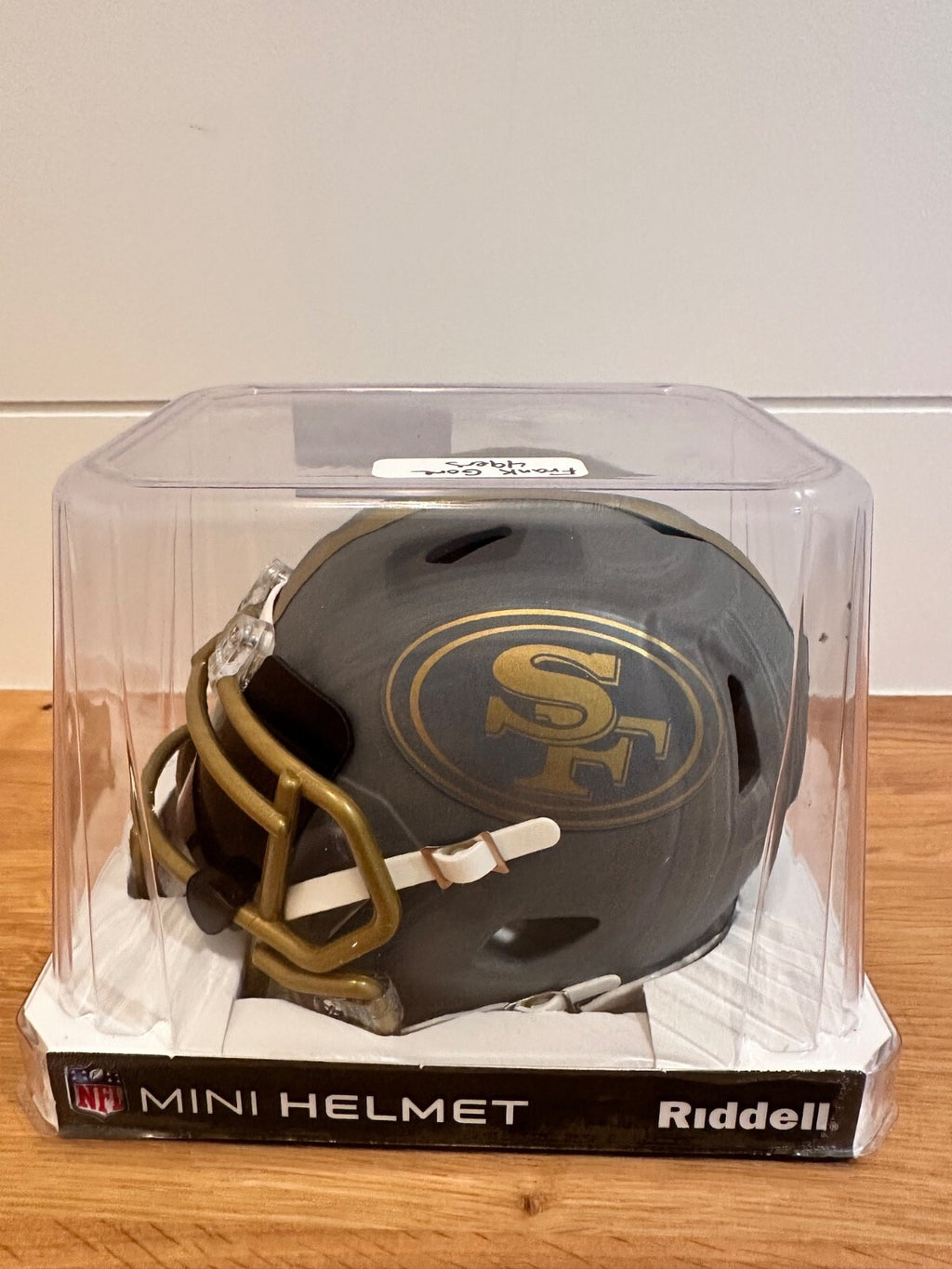 Frank Gore Signed 49ers Slate Mini Helmet – Beckett Witnessed COA