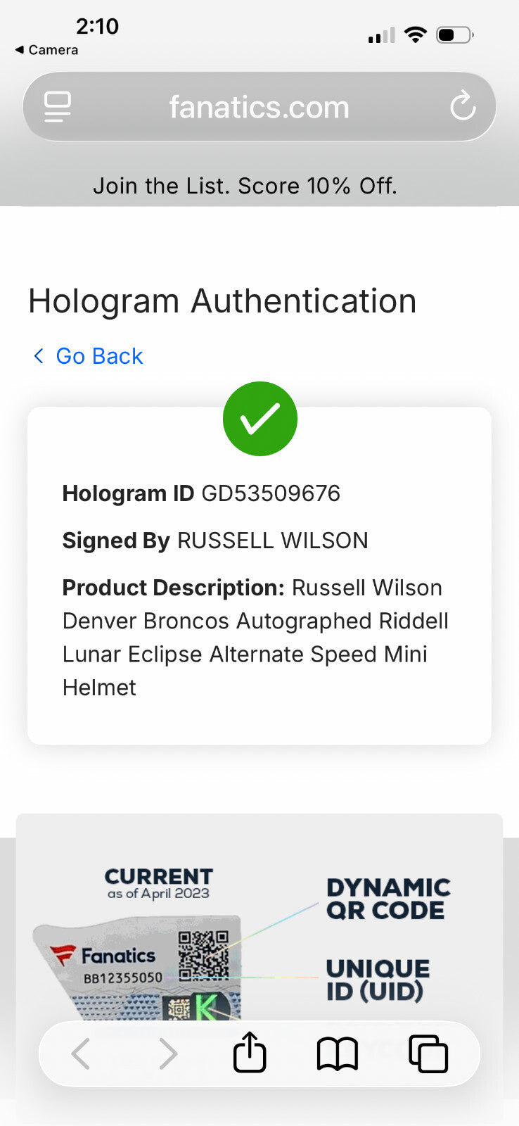 Russell Wilson Signed Denver Broncos Lunar Eclipse Mini Helmet – Fanatics