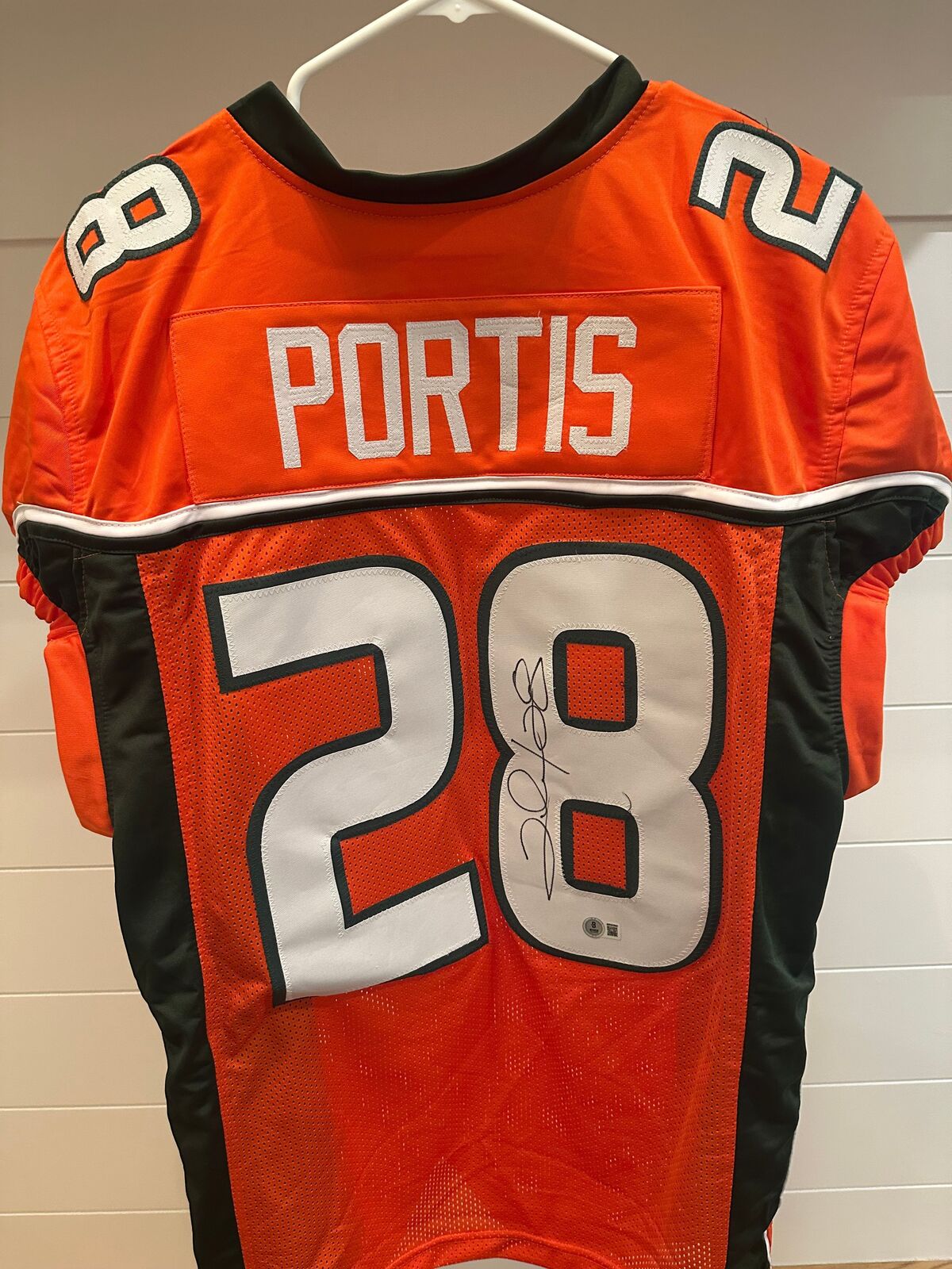 Clinton Portis Signed Miami Hurricanes Jersey – Beckett Witnessed